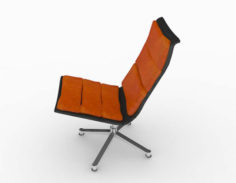 Orange leisure chair 3d model