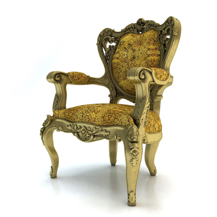 Classical carved chair - 3DHunt.co