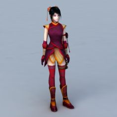 Traditional Chinese Teenage Girl 3d model