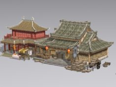 Ancient Chinese Architecture Buildings 3d model