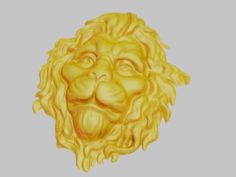 Lions headFor CNC and 3d-printing Free 3D Model