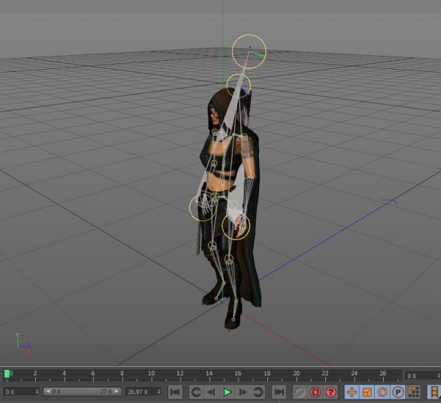 Arissa standing equip bow 3D Model