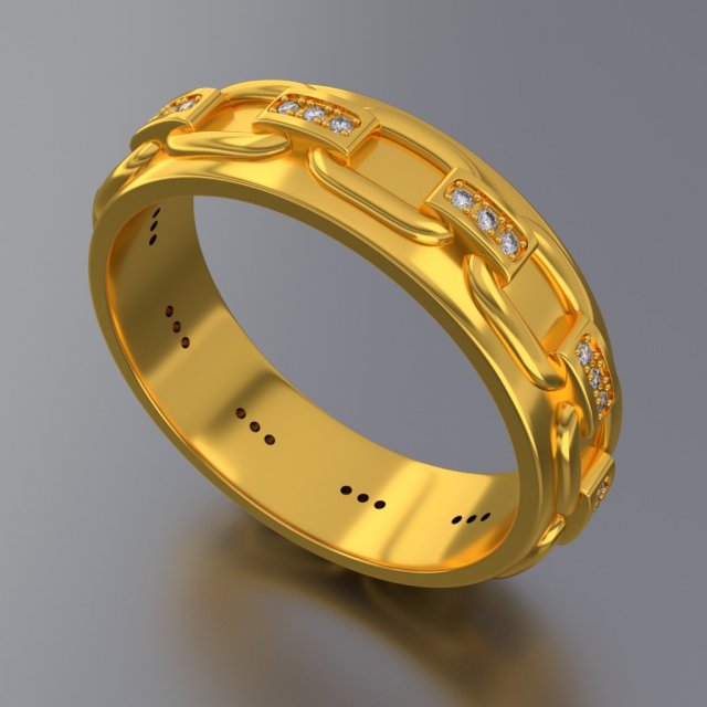 Ring-chain 3D Model