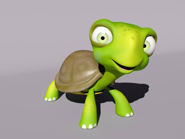 Cartoon Turtle 3D Model