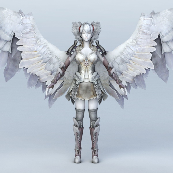 Female Angel Warrior of God 3d model
