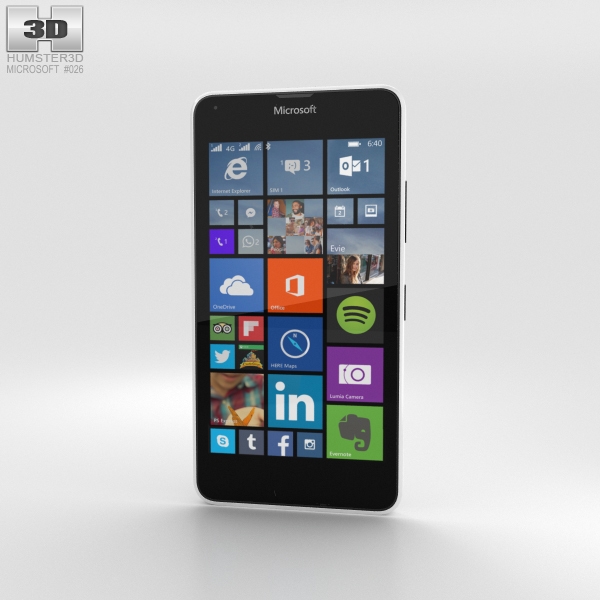 Microsoft Lumia 640 LTE White 3D Model