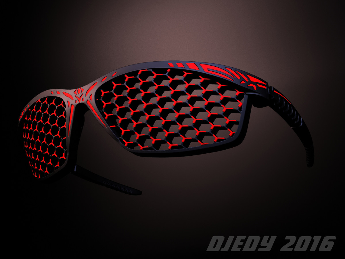 Honeycomb glasses 3D model