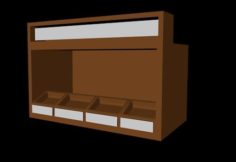 3D Stall/Shop with places for products model
