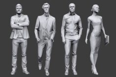 Lowpoly People Business Pack