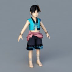 Traditional Chinese Boy 3d model