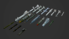Missiles pack 3D Model