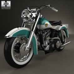 Harley-Davidson Panhead FLH Duo-Glide 1958 3D Model