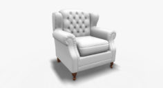 3D Upholstered Armchair model