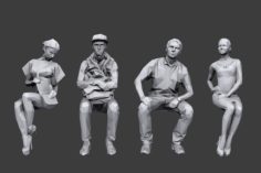 Lowpoly People Sitting Pack