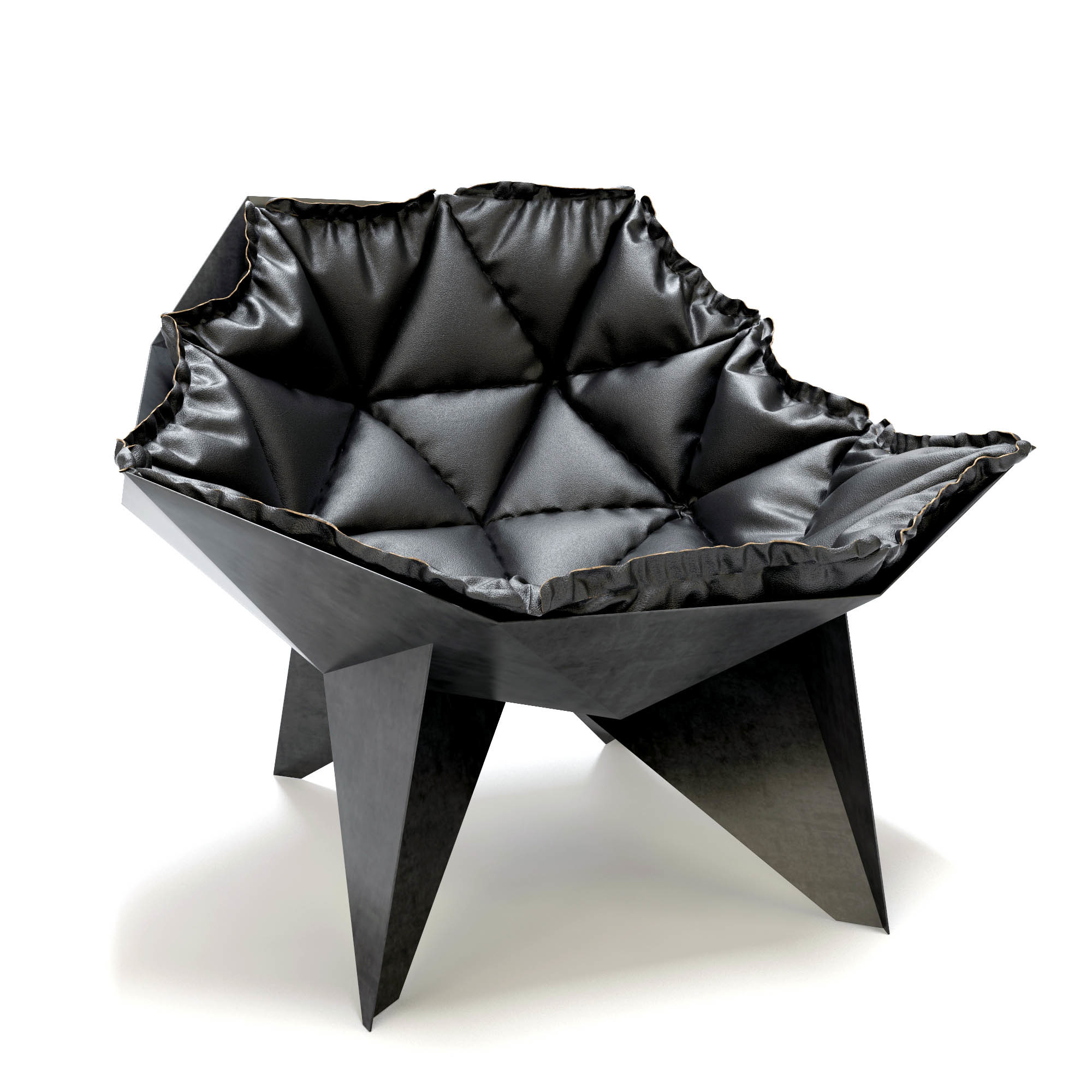 3D Armchair Q1 Black ODESD2