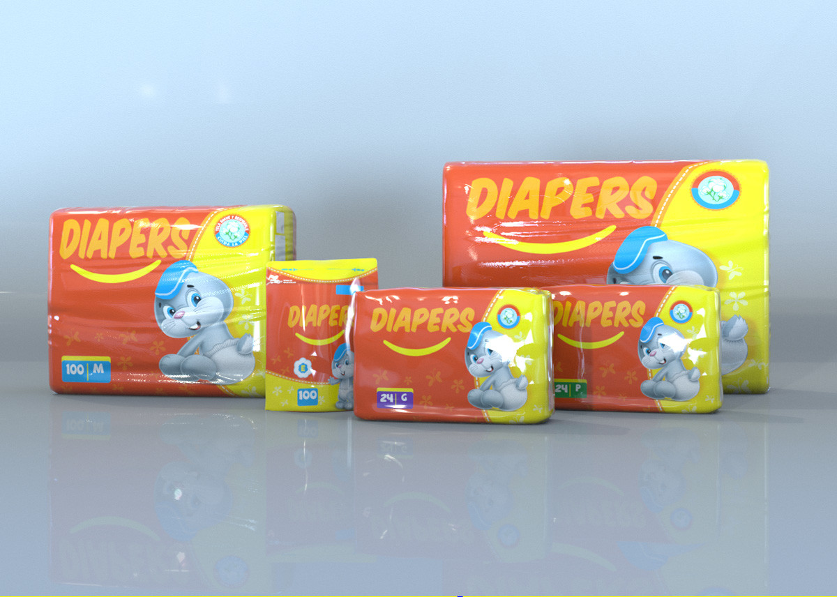 Download Diapers Pack 3d Model 3dhunt Co