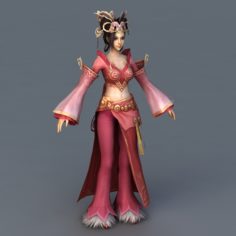 Medieval Chinese Noble Lady 3d model