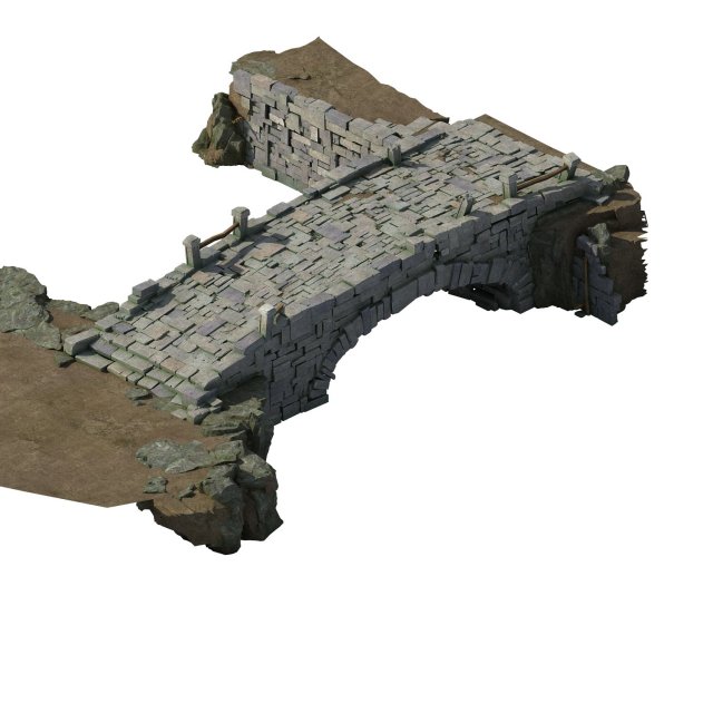 Village – stone bridge 3D Model