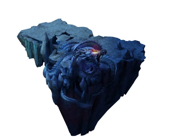 Game Model – Stone Carving – Dragon 3D Model