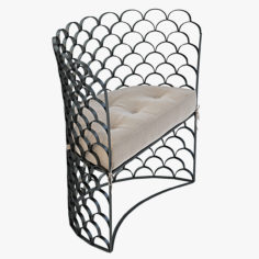 3D Hyper Realistic Arteriors Vero Contemporary Chair model