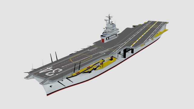 USS CVN 34 Oriskany 3D Model