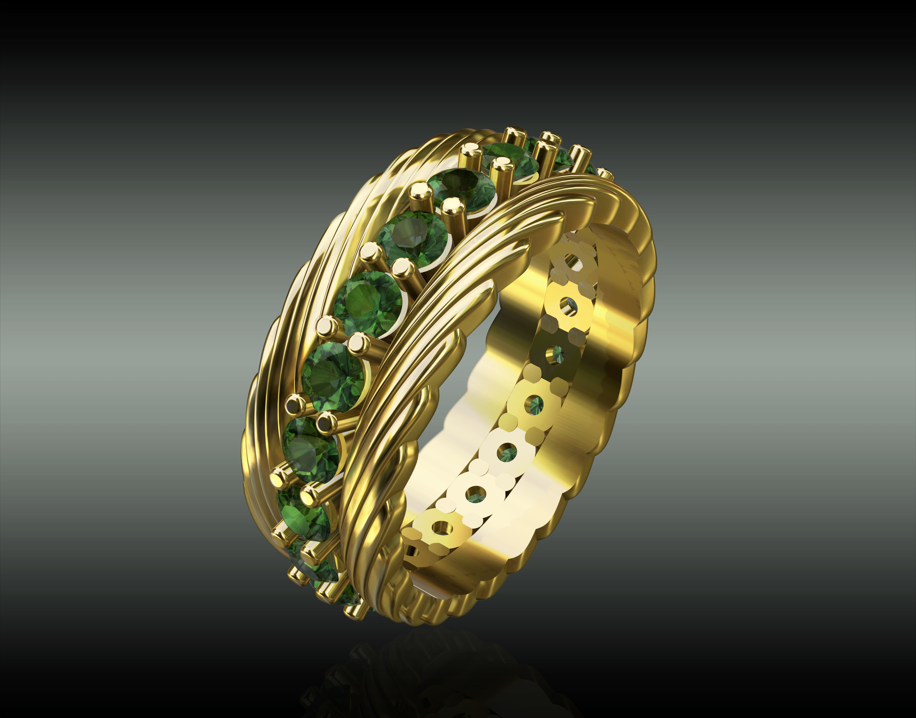 center prongs ring 3D model