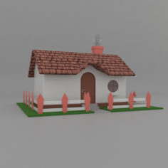 Cartoon Cabana 3D model