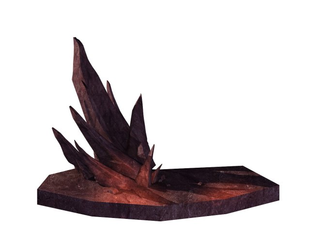 Game Model – Outstanding Volcanic Stone Teeth 02 3D Model