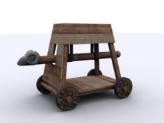Ram medieval siege weapon 3D Model