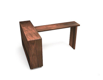 Wooden bar table 3d model
