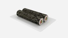 Sushi Roll Long 3D Model