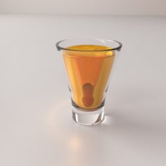 Glass With Drink v2 3D Model
