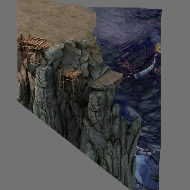 Terrain – Stone Road 03 3D Model