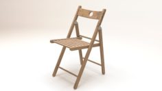 Folding chair wood 3D Model