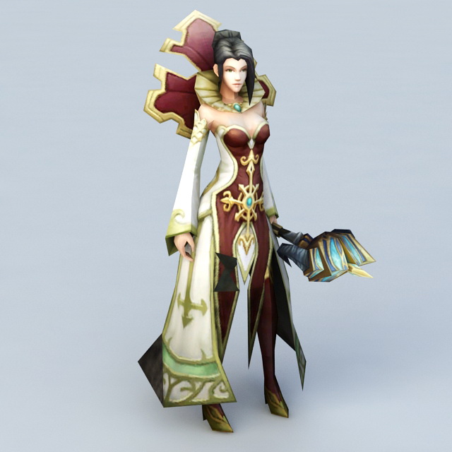 Human Female Priest 3d model