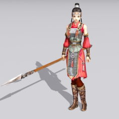 Ancient Chinese Soldier Woman 3d model