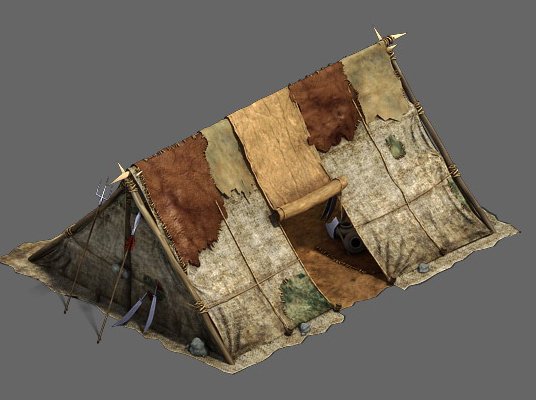 Barracks – soldiers tents 3D Model