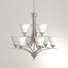 Trinity Collection 9-Light Brushed Nickel Chandeli 3D Model