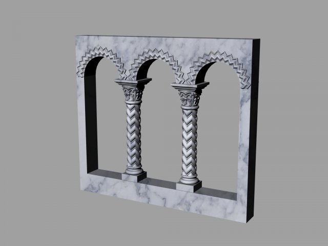 Ancient columns and arches 3D Model