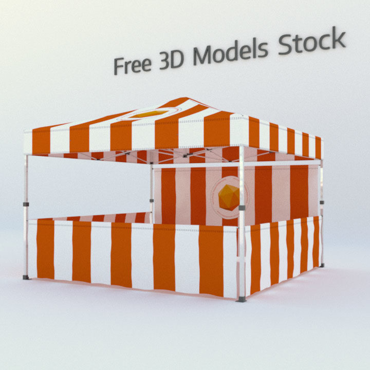 Canopy Carnival Tent 3d Model 3dhunt Co