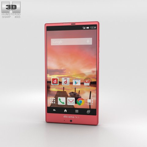 Sharp Aquos Zeta SH-01G Coral 3D Model