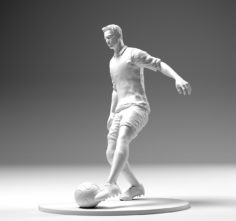 3D Footballer 02 Footstrike 02 Stl 3D print model 3D Model