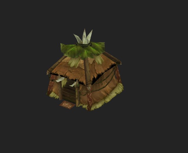 Model Arena game Jungle Area – Tent 02 01 3D Model