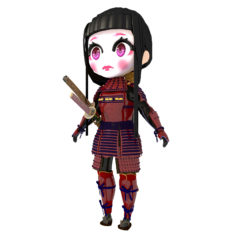 Geisha Samurai 3D model 3D Model