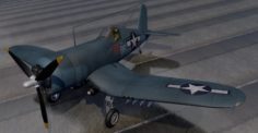Chance Vought F4U-1D Corsair 3D Model