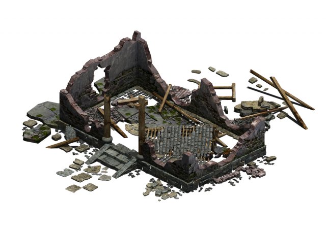 Buildings – ruins 002 3D Model