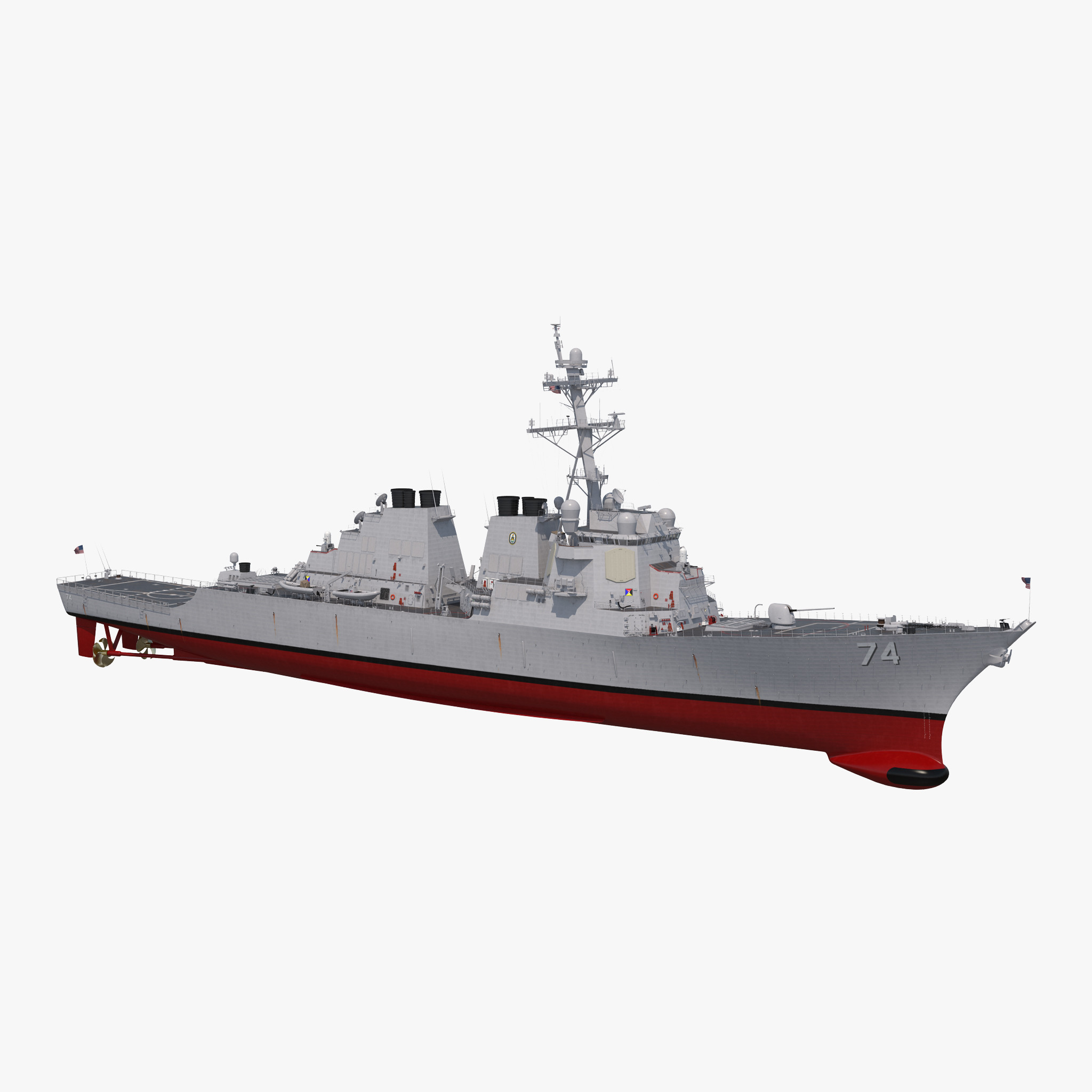 Arleigh Burke Destroyer McFaul DDG-74 3D Model
