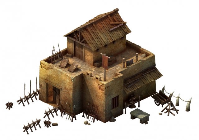 Desert Gobi – cottage weapons room 3D Model