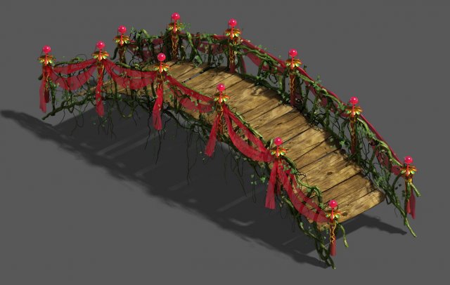 Wedding – wooden bridge 3D Model