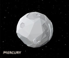 Low Poly Mercury 3D Model